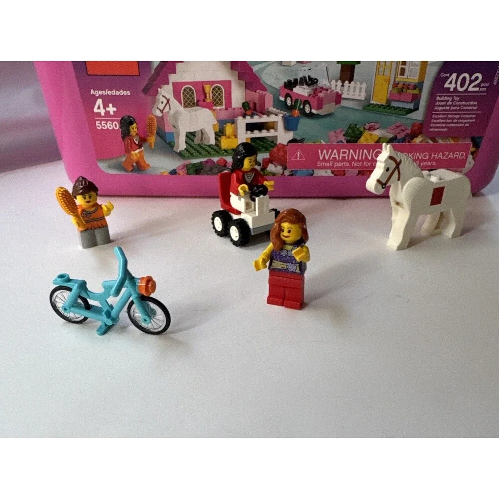 LEGO Bricks and more: Large Pink Brick Box (5560) Not Sorted Not Counted
